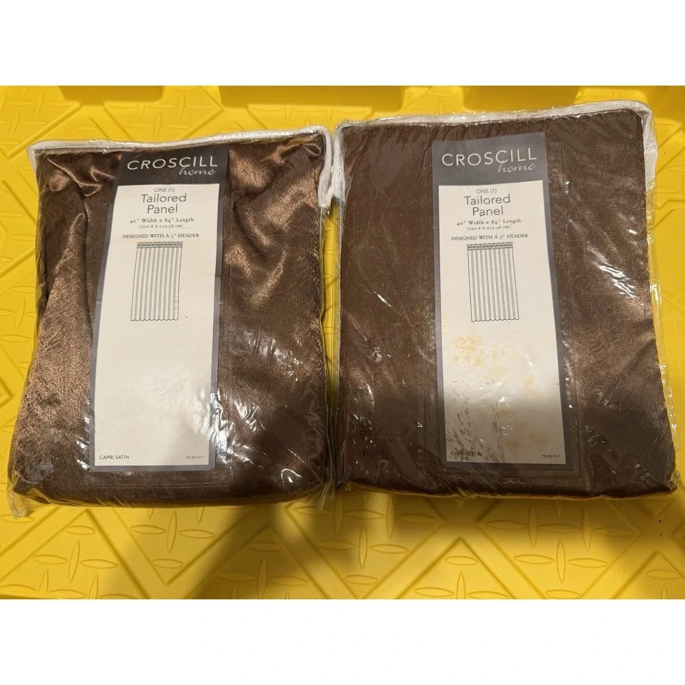 NEW Vintage2 Croscill Home Capri Satin Tailored Panels 40